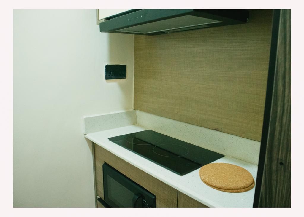 Kitchen counter at Seven Lugard Apartments